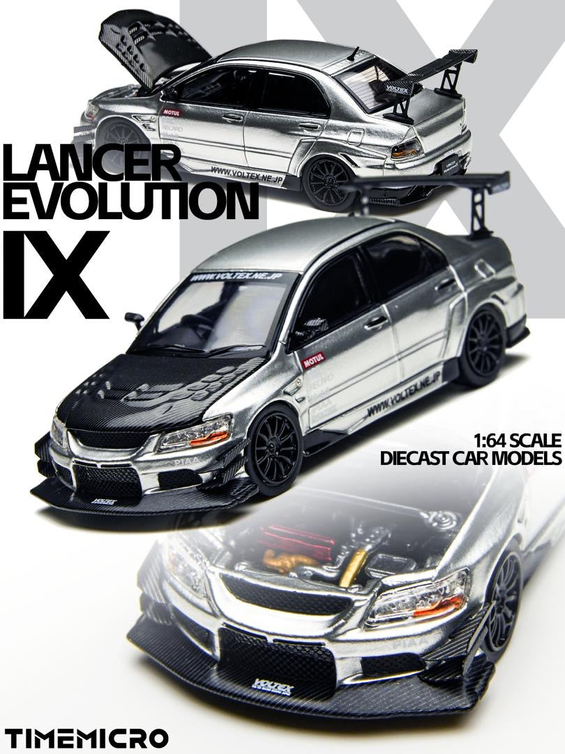 Time Micro 1:64 Mitsubishi Lancer Evo 9 - Silver
