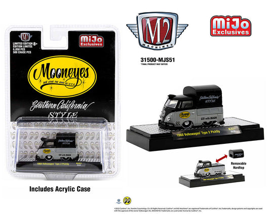 M2 Machines 1:64 1960 Custom Volkswagen Short Pickup with Canvas Cover Mooneye’s Limited Edition -MiJo Exclusive