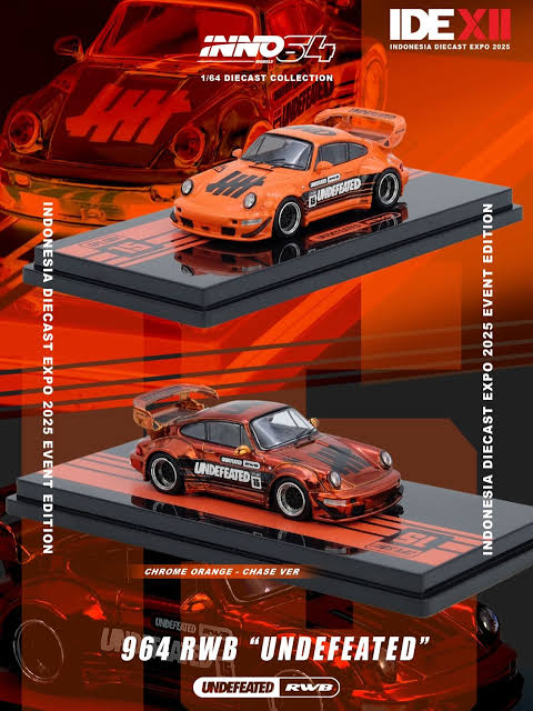 Inno64 1:64 RWB 964 “Undefeated” Orange - 2025 IDE Expo Exclusive