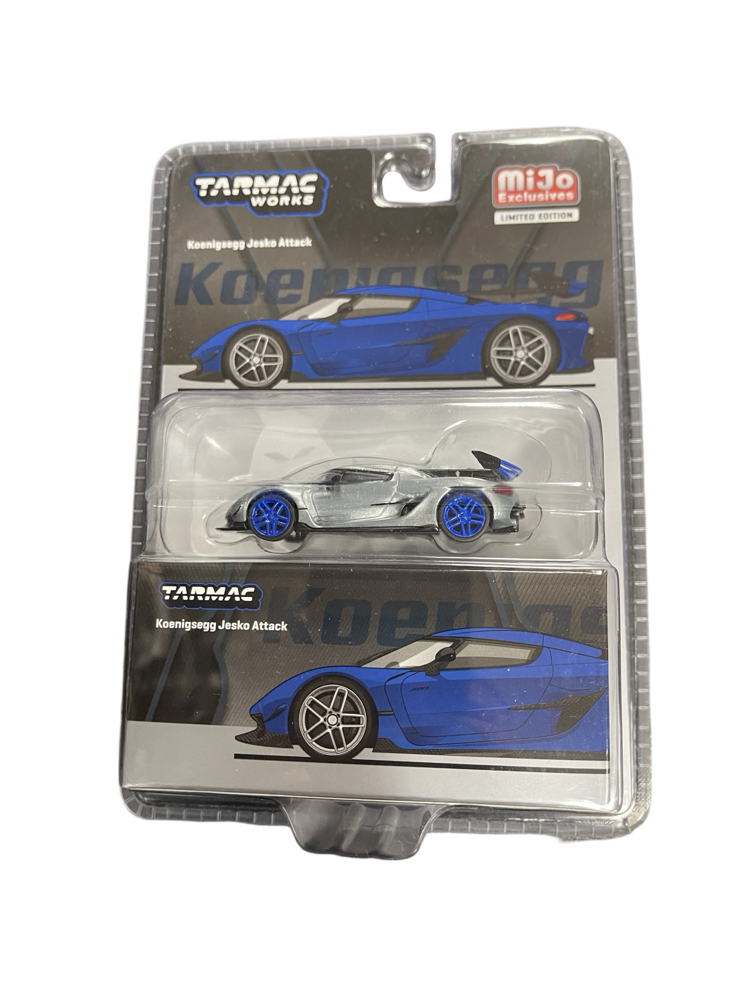 Tarmac Works 1:64 Koenigsegg Jesko Attack – Blue – Global64 **CHASE**