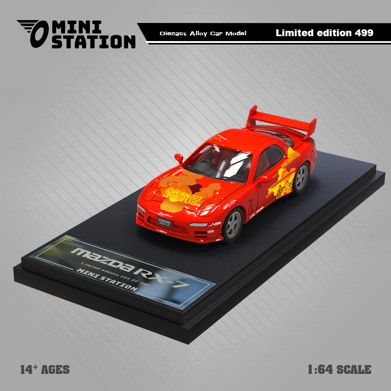 Mini Station 1:64 Mazda RX-7 With Figure