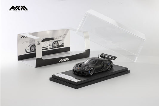 HKM 1:64 Porsche 992 GT3 R Rennsport - Full Carbon Black