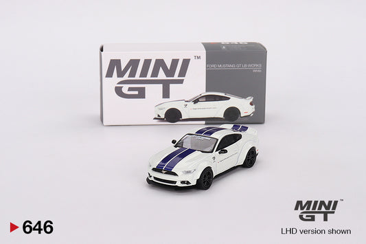 MiniGT 1:64 Ford Mustang GT LB-Works – White – MiJo Exclusive #646