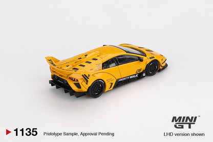 MiniGT 1:64 LB-Silhouette Works Murcielago GT Evo – Yellow #1135