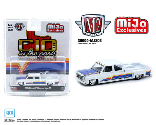 M2 Machines 1:64 1975 Chevrolet Cheyenne Super 30 Dually – White – C10s In The Park