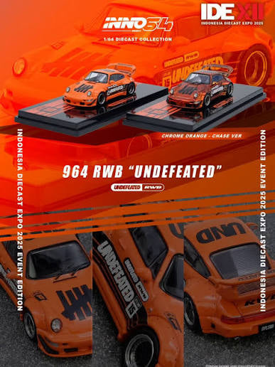 Inno64 1:64 RWB 964 “Undefeated” Orange - 2025 IDE Expo Exclusive