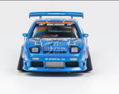 Micro Turbo 1:64 Nissan 180SX Metallic Blue - Toyo Tires Drift Livery