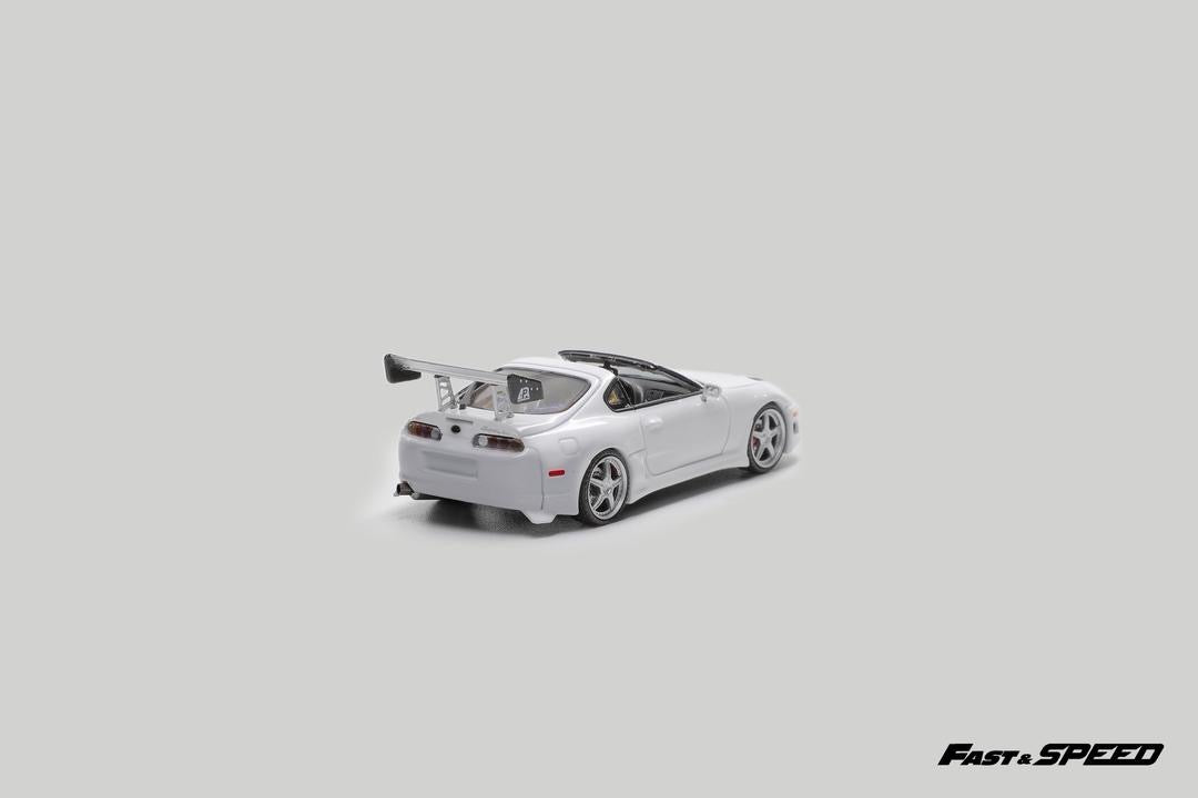 Fast Speed 1:64 Toyota Supra A80 Bomex Targa - White