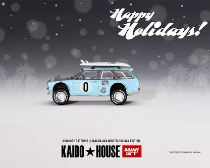 MiniGT X Kaido House 1:64 Datsun 510 Wagon Kaido GT Surf Safari RS Winter Holiday Edition