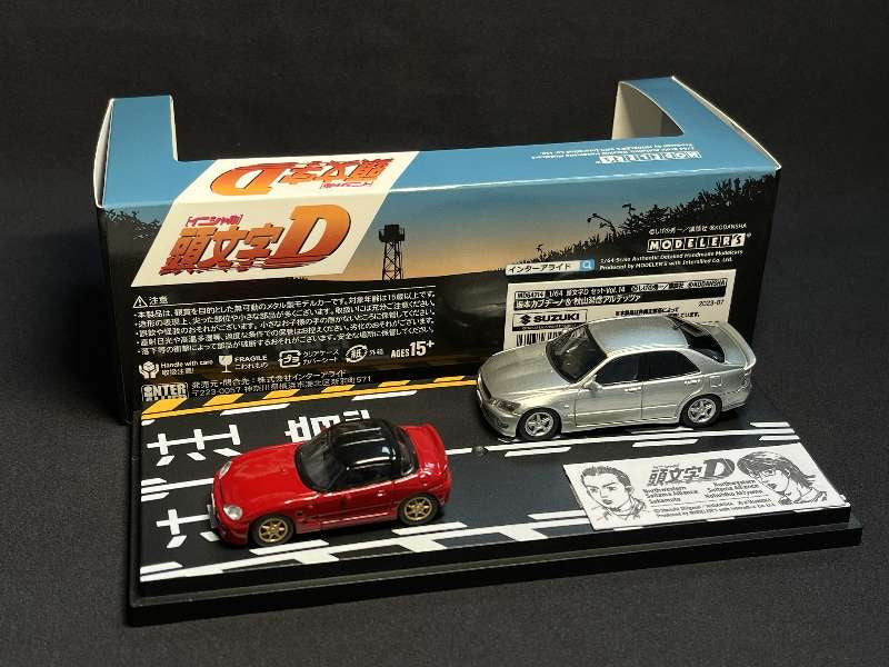 Modeler’s64 Initial D Set Vol.14 - Sakamoto Suzuki Capuccino EA11R VS Nobuhiko Akiyama Toyota Altezza SXE10