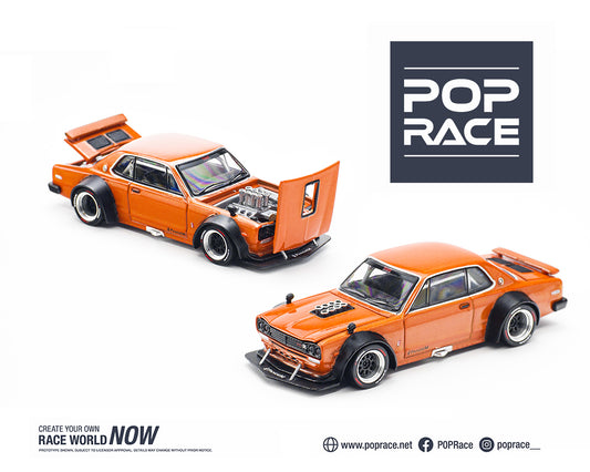 Pop Race 1:64 Skyline GT-R V8 Drift Hakosuka Pandem – ORANGE