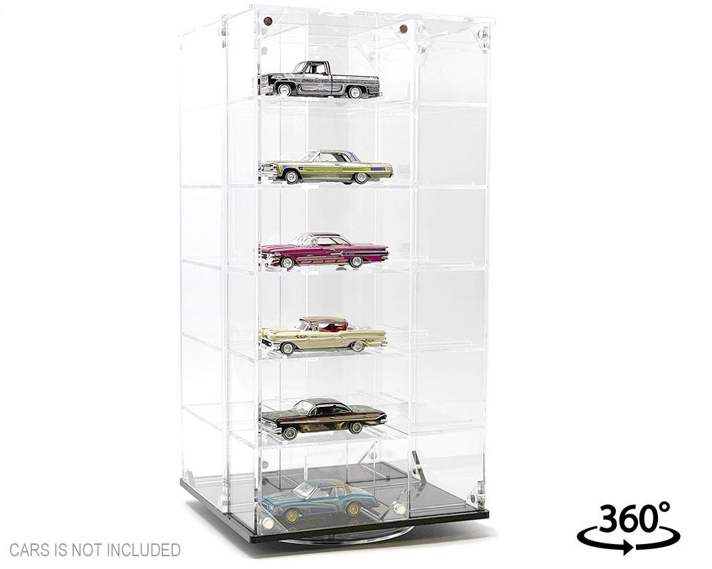 Showcase 1:64 Loose 24-Car Display Desk Top Spinner with Cover – MiJo Exclusive