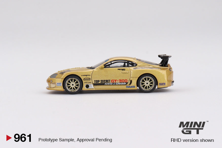 MiniGT 1:64 Toyota Supra (A80) Top Secret GT-300 – Top Secret Gold #961