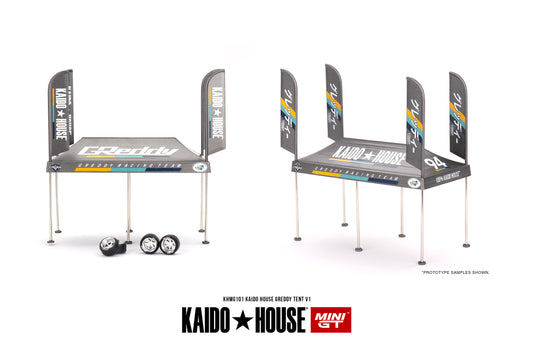 MiniGT X Kaido House 1:64 Kaido House GREDDY Tent V1 - Limited Edition