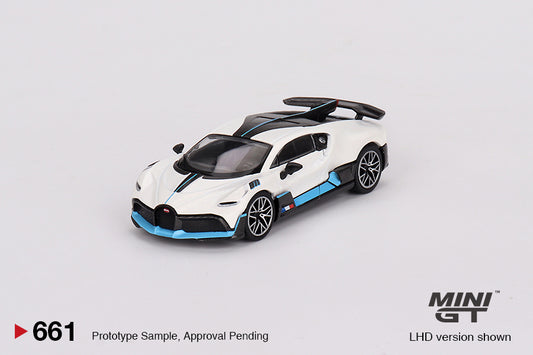 MiniGT 1:64 Bugatti Divo – White – MiJo Exclusive #661