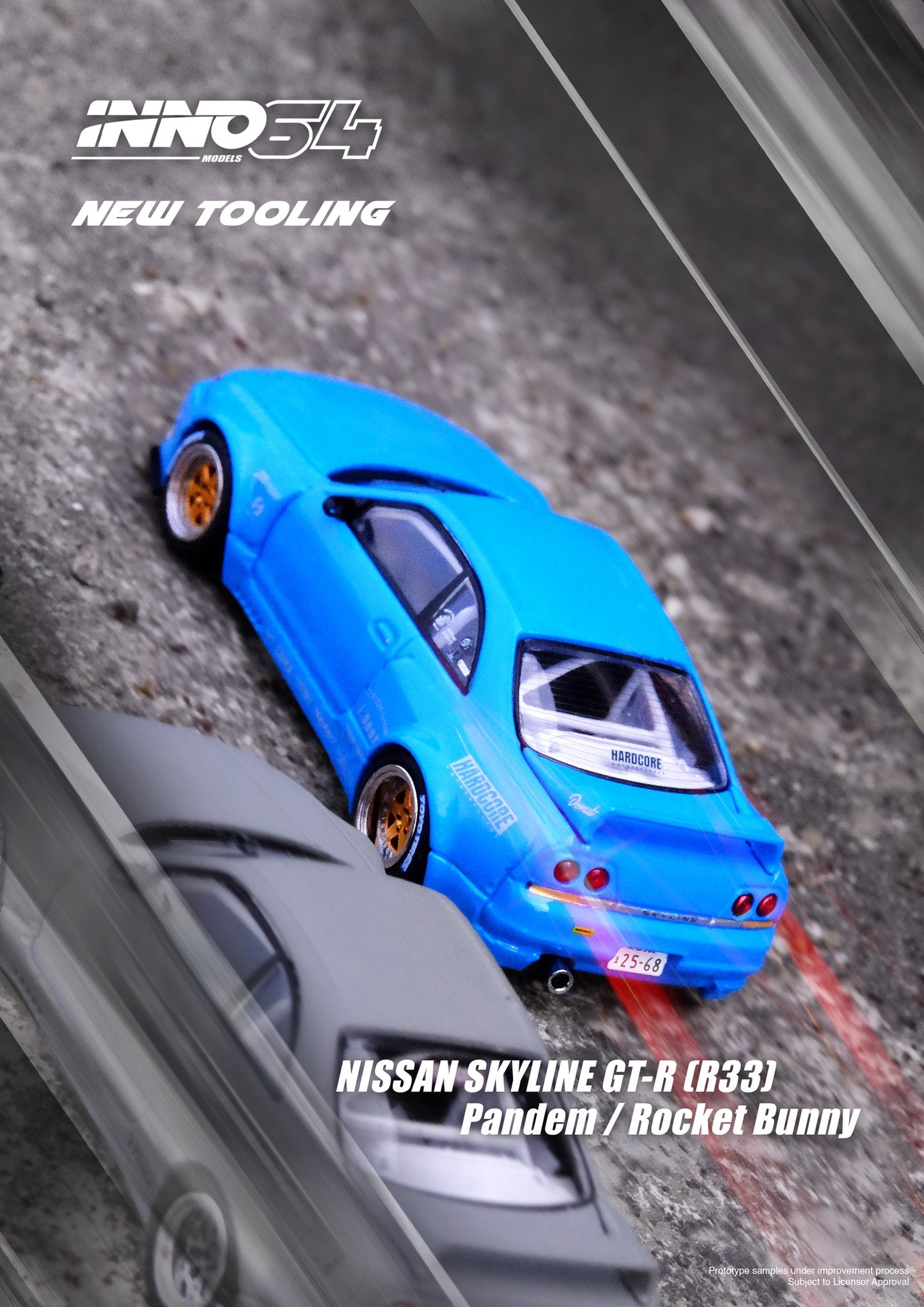 Inno64 1:64 Nissan Skyline GT-R R33 Pandem Rocket Bunny - Blue