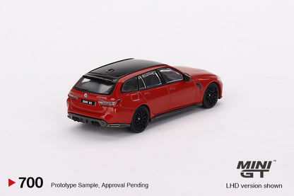 MiniGT 1:64 BMW M3 Competition Touring (G81) Toronto – Red Metallic- MiJo Exclusive #700