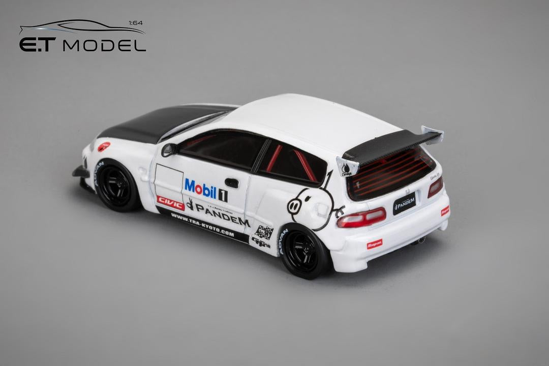 ET Model x Model Collect MC 1:64 Pandem Civic EG6 Rocket Bunny - Mobil 1
