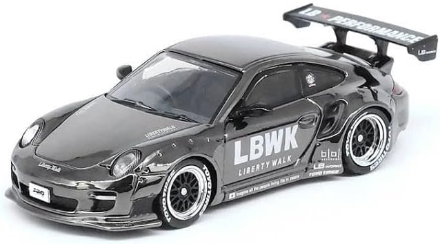 Inno64 1:64 DIO64 - LBWK Auto Salon Diorama Hong Kong Toycar Show 2021 Exclusive - Porsche 997 Black Chrome