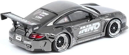 Inno64 1:64 DIO64 - LBWK Auto Salon Diorama Hong Kong Toycar Show 2021 Exclusive - Porsche 997 Black Chrome