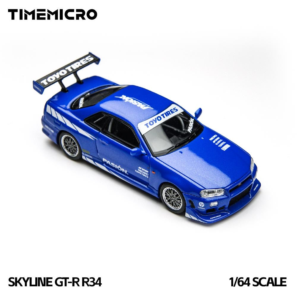 Time Micro 1:64 Nissan Skyline GT-R R34 - Blue