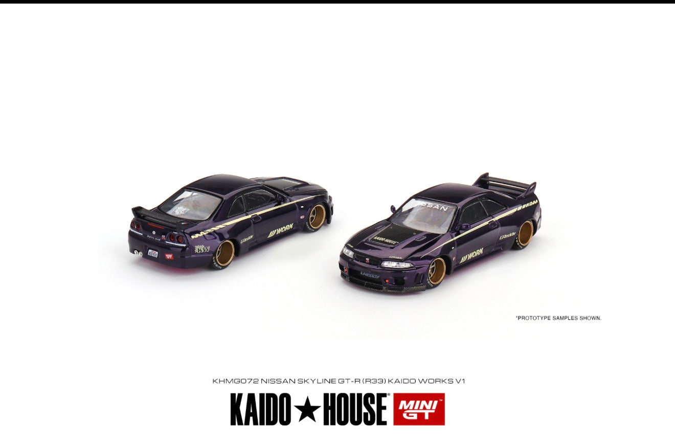 Kaido House 1:64 Nissan Skyline GT-R (R33) Kaido Works V1 - Regular & Chase PAIR