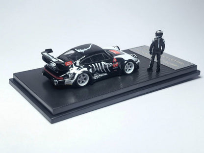 MyModelCollect 1:64 Porsche RWB 964 High Wing White Bone Dragon With Figure