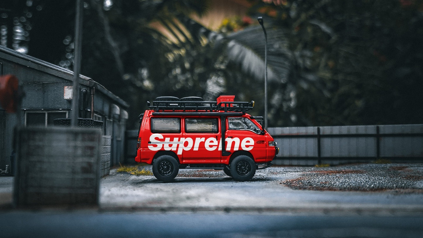Autobots Models 1:64 Delica Star Wagon 4x4 Off Road Red Supreme Livery