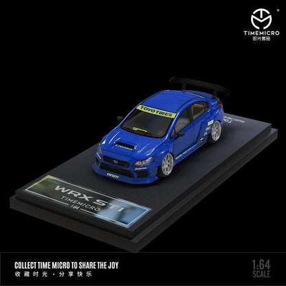 Time Micro 1:64 Subaru WRX STI - Rally Blue With Figure