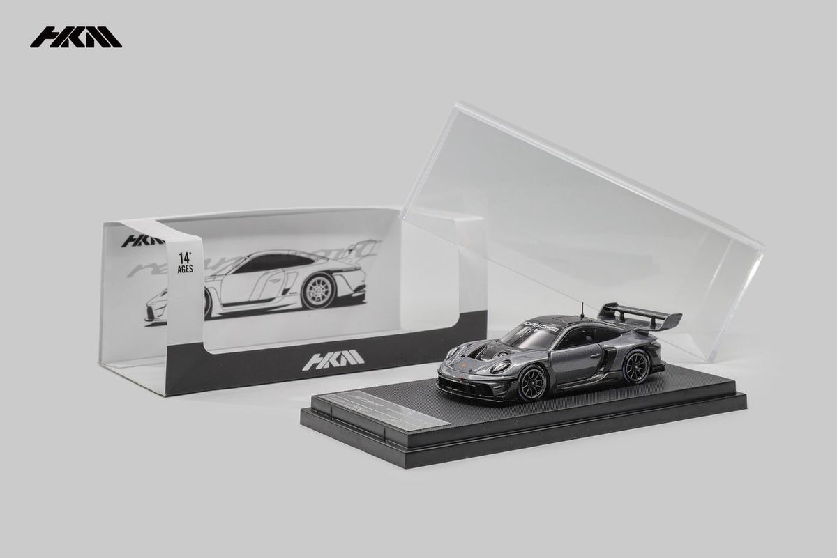 HKM 1:64 Porsche 992 GT3 R Rennsport - Grey