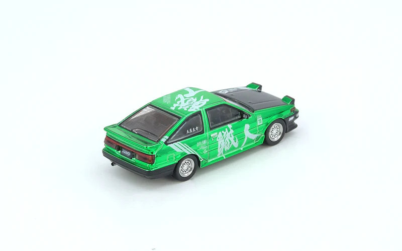 Inno64 1:64 Toyota Sprinter Trueno AE86 "Keiichi Tsuchiya" - White (Chance For Green Chase)