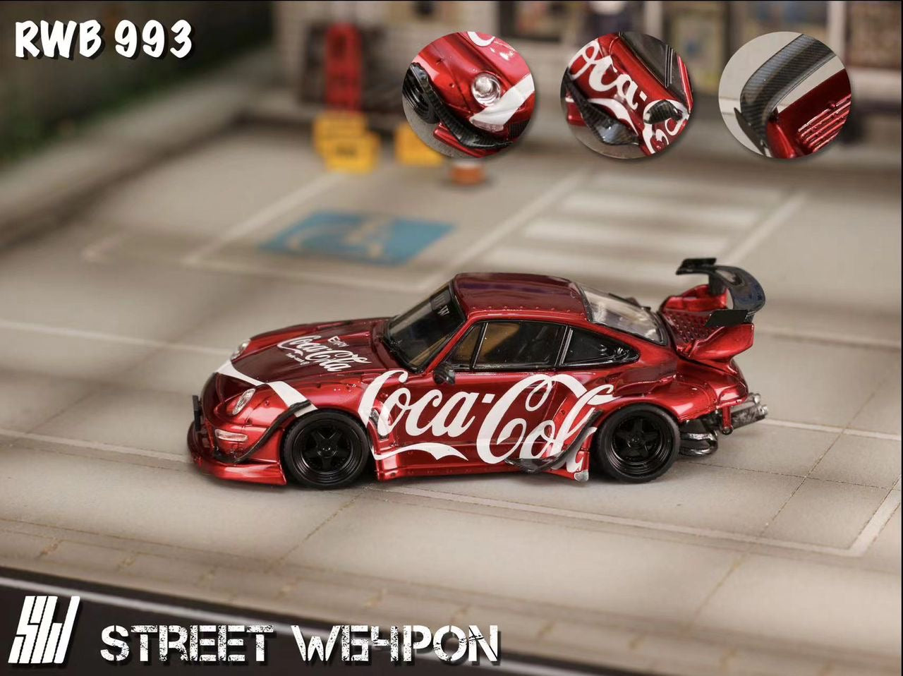 Street Weapon 1:64 Porsche RWB 993 Coca Cola - 2 Styles