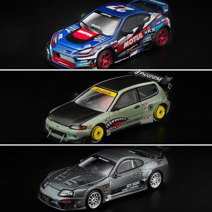 Pop Race 1:64 2025 IDE Indonesia Diecast Expo Exclusive Set Of 3 - Civic, Supra & BRZ