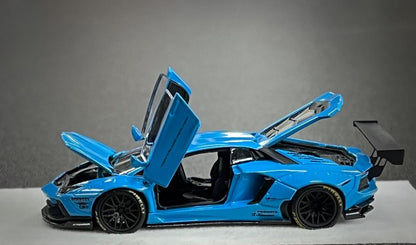 PGM 1:64 Lamborghini Aventador LBWK LP700-4 Blue