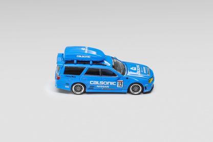 Zoom 1:64 Nissan Stagea 1st Gen WC34 260RS Wagon - Calsonic
