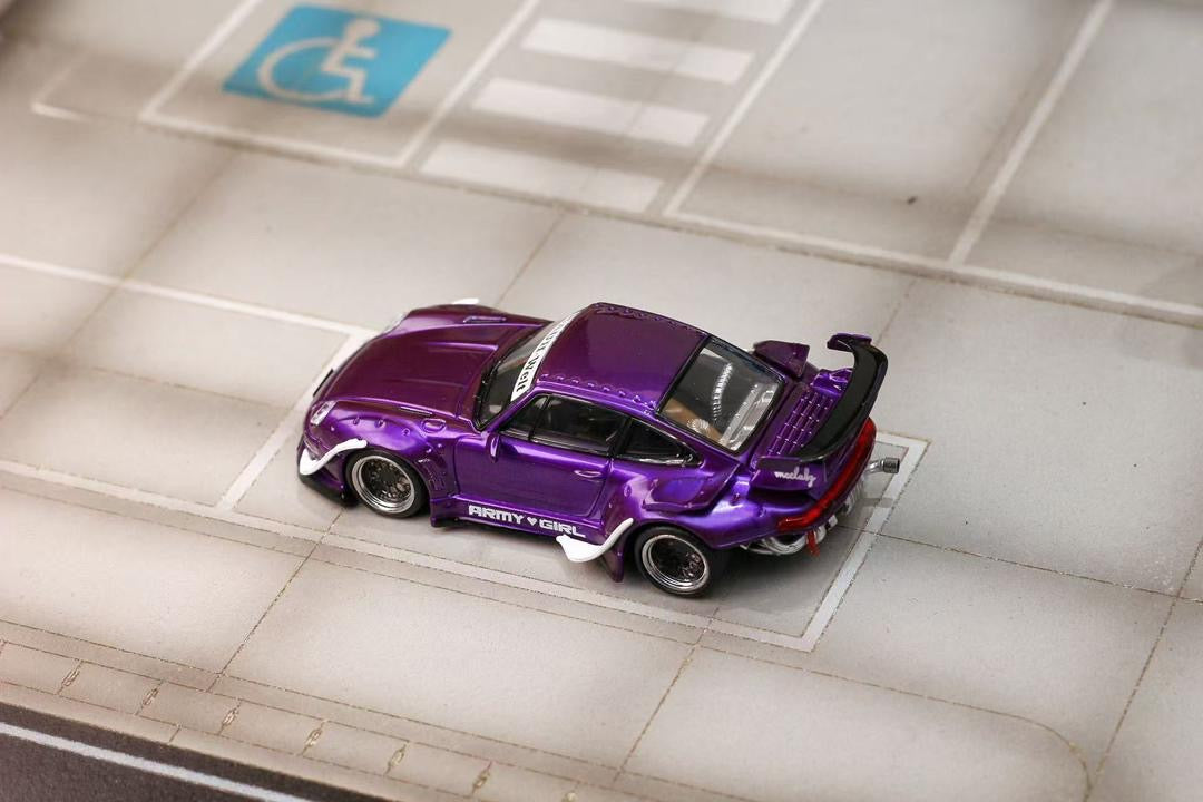 Street Weapon 1:64 Porsche RWB 993 Purple Army Girl