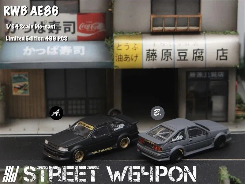 Street Weapon 1:64 RWB Toyota AE86 Trueno - 3 Styles