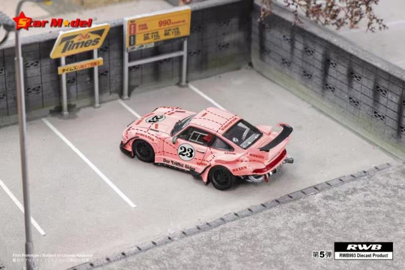 Star Model 1:64 Porsche RWB 993 Pink Pig - 2 Styles