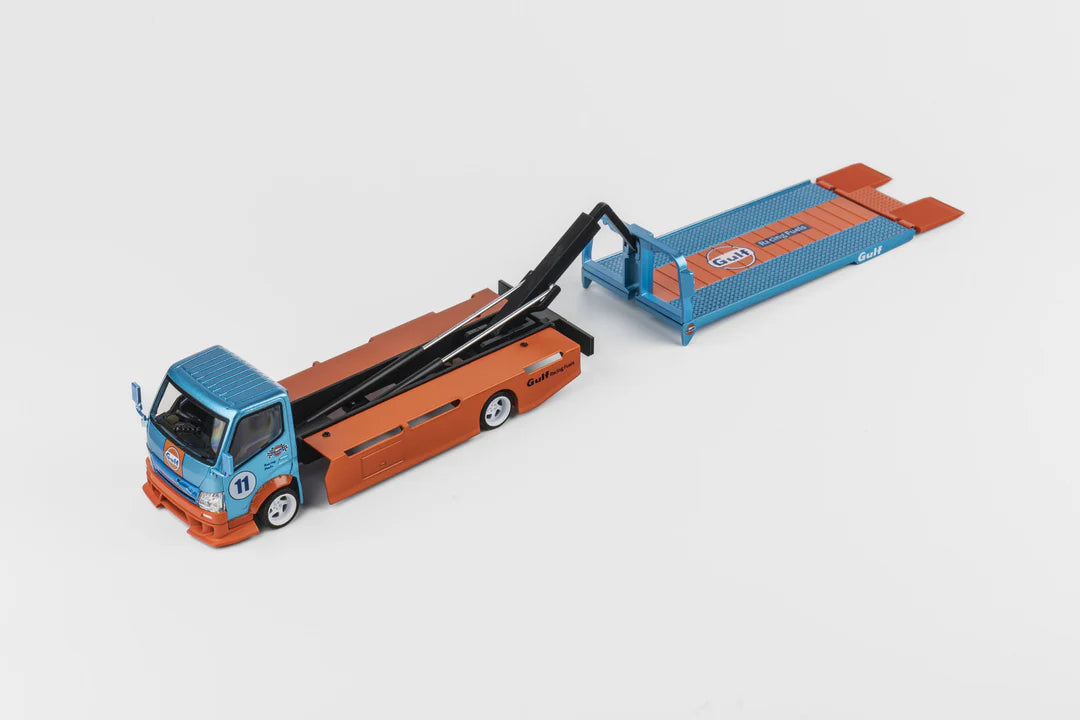 Micro Turbo 1:64 Custom Gulf Flatbed Tow Truck