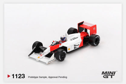 MiniGT 1:64 McLaren MP4/4 #11 Alain Prost 1988 Japanese Grand Prix 2nd Place #1123