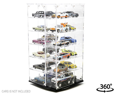 Showcase 1:64 Loose 24-Car Display Desk Top Spinner with Cover – MiJo Exclusive