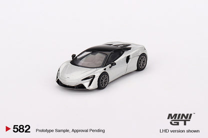 MiniGT 1:64 McLaren Artura Ice Silver – MiJo Exclusive #582