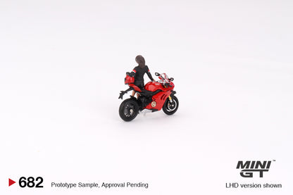 MiniGT 1:64 Ducati Panigale V4 S w/ Ducati Girl - MiJo Exclusive #682