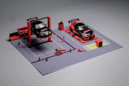 Micro Turbo 1:64 Garage Diorama With Dyno, Lift & Tools - 2 Styles