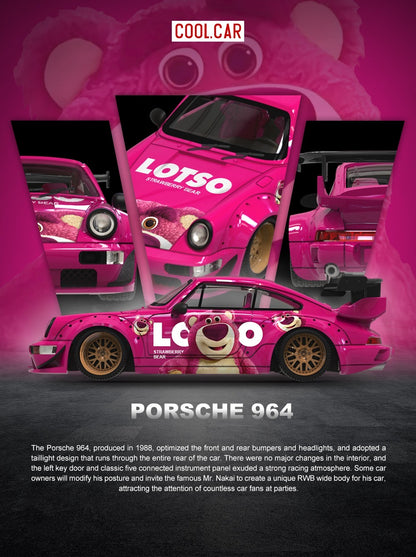 Cool Car 1:64 Porsche 964 Strawberry Bear Lotso