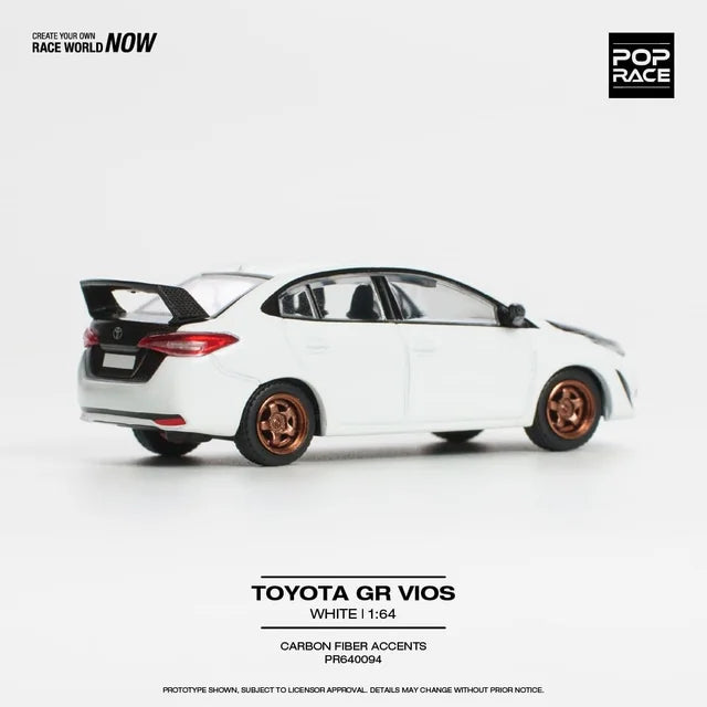 Pop Race 1:64 Toyota GR Vios - White