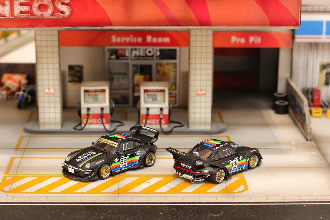 Street Weapon 1:64 Porsche RWB 993 Apple Matte Black - *2 Styles*