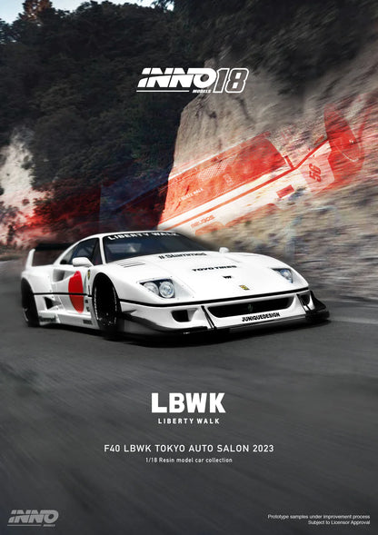 Inno18 1:18 Resin Model LBWK F40 - White