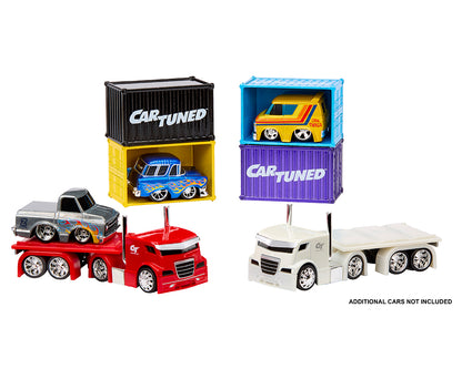 Car Tuned 1:64 Container Rigs Series 2 Assortment Set Of 4