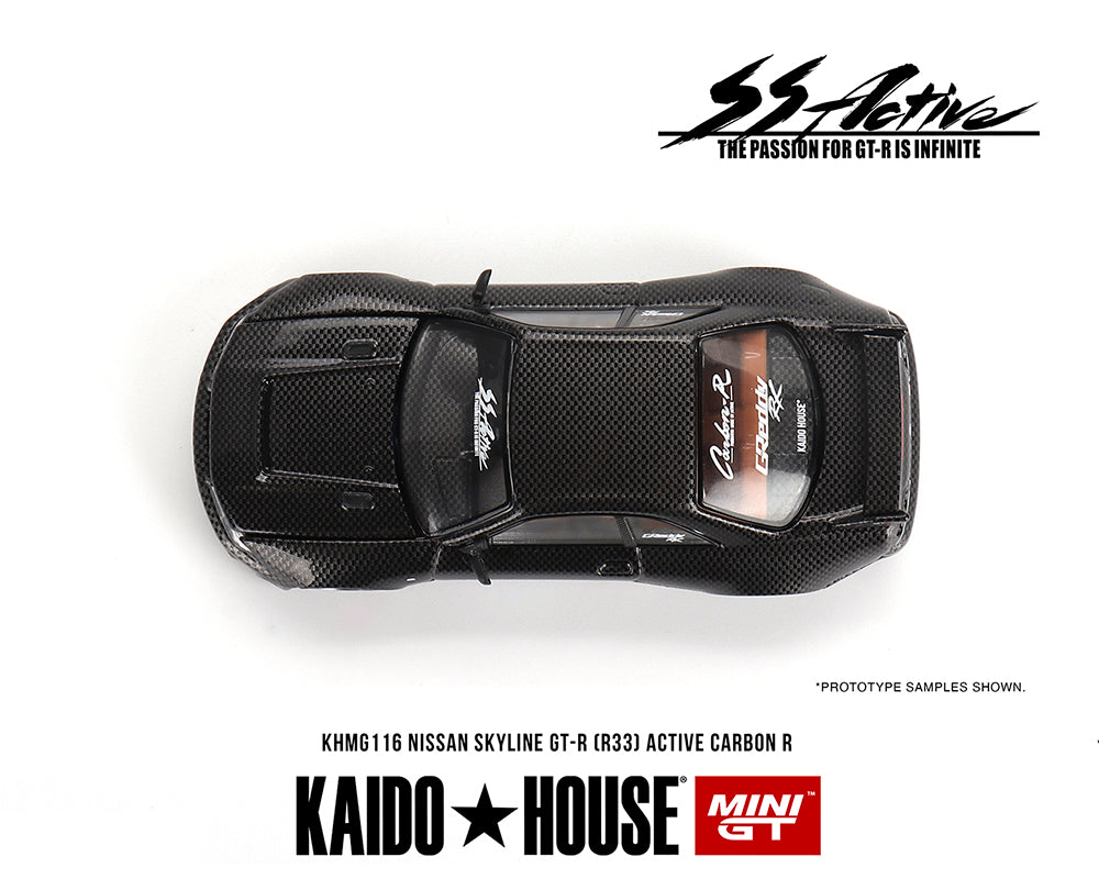 MiniGT X Kaido House 1:64 Nissan Skyline GT-R (R33) Active Carbon R